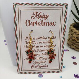 Hand Made Earrings Christmas Candy Canes
